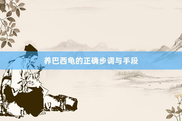 养巴西龟的正确步调与手段